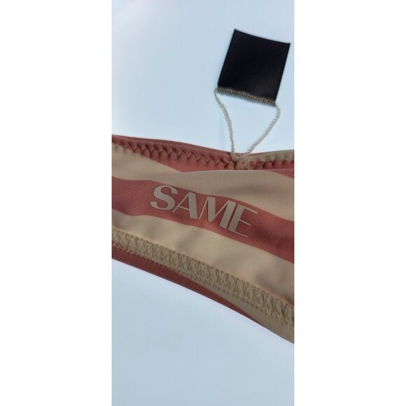 SAME LOS ANGELES 2 PC BIKINY WOMENS The Lady Bra And Rucched Bottom Stripped L - Picture 15 of 15